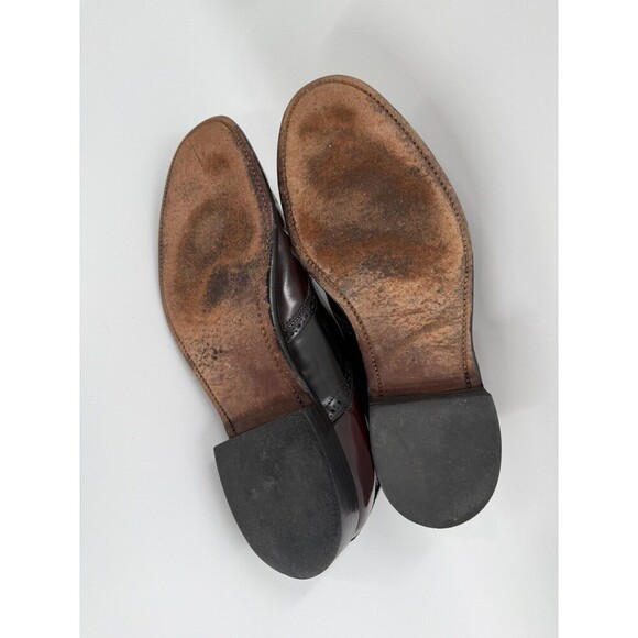 Keith Highlanders Burgundy & Black Oxford Loafers USA MADE Size 11 D Excellent C - Picture 11 of 13